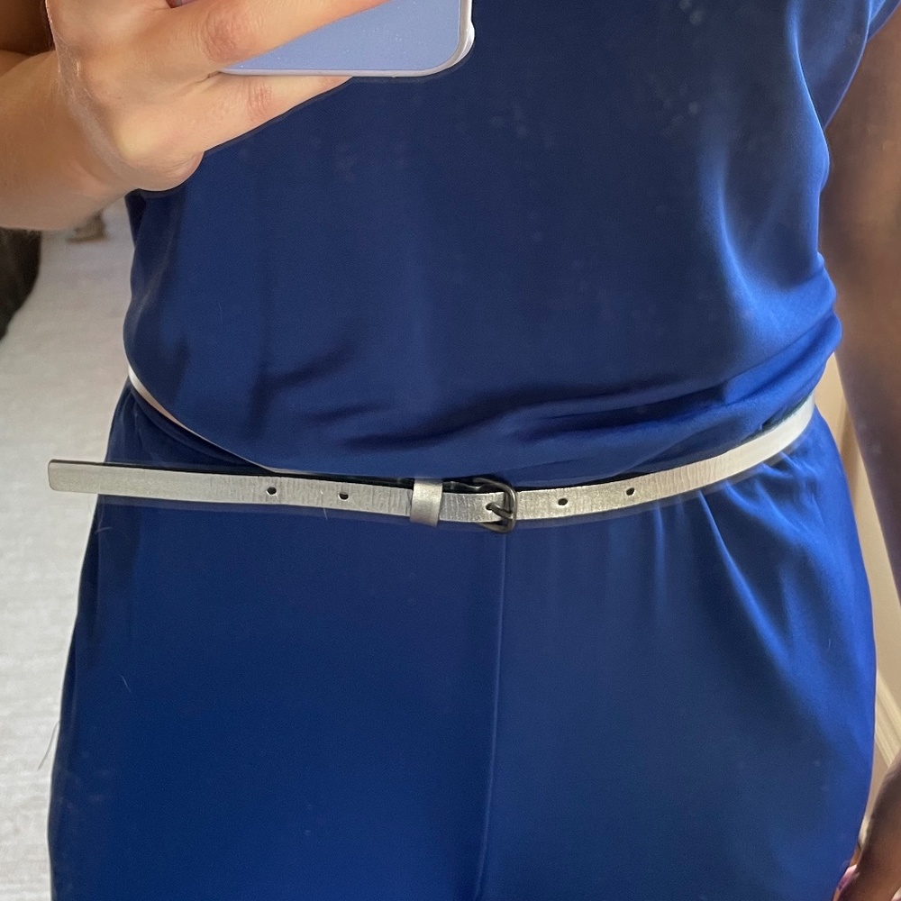 Women's Skinny Silver Belt
